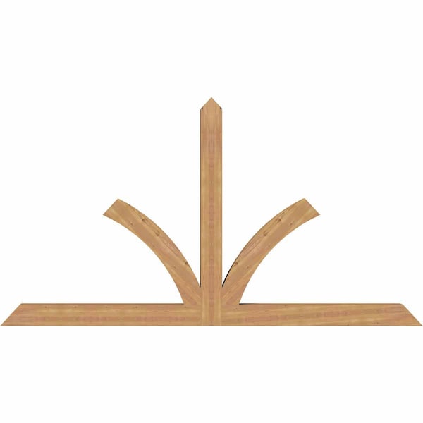 Ekena Millwork Richland Timber Gable Bracket, Western Red Cedar, 108"W x 58"H x 5 1/2"D x 5 1/2"F, 13/12 Pitch GBW108X58X0606RIC00SWR - main